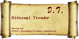 Diószegi Tivadar névjegykártya